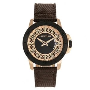 Morphic M70 - Brown Canvas Overlaid Leather Men's Watch
